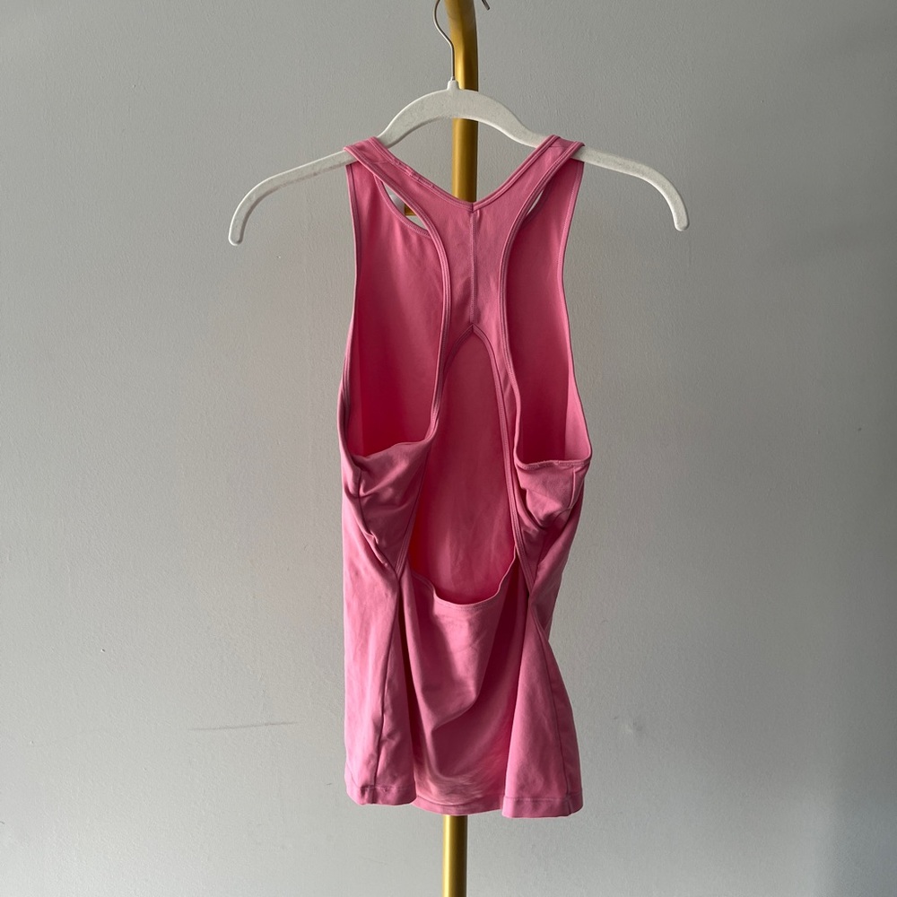 Athleta Pink Stretch Racerback Sleeveless Activewear Tank Top Size MP